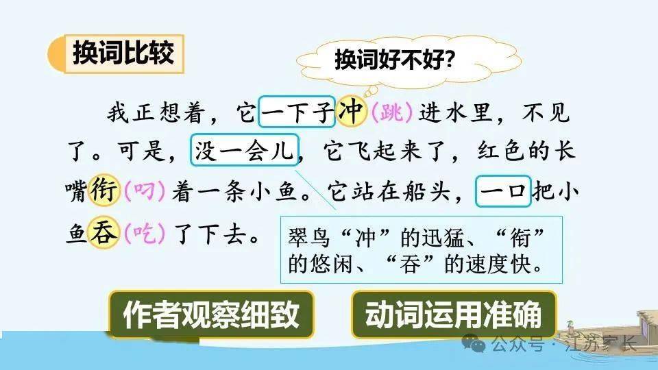 【微课堂】统编版语文三（上）课文 第15课《搭船的鸟》