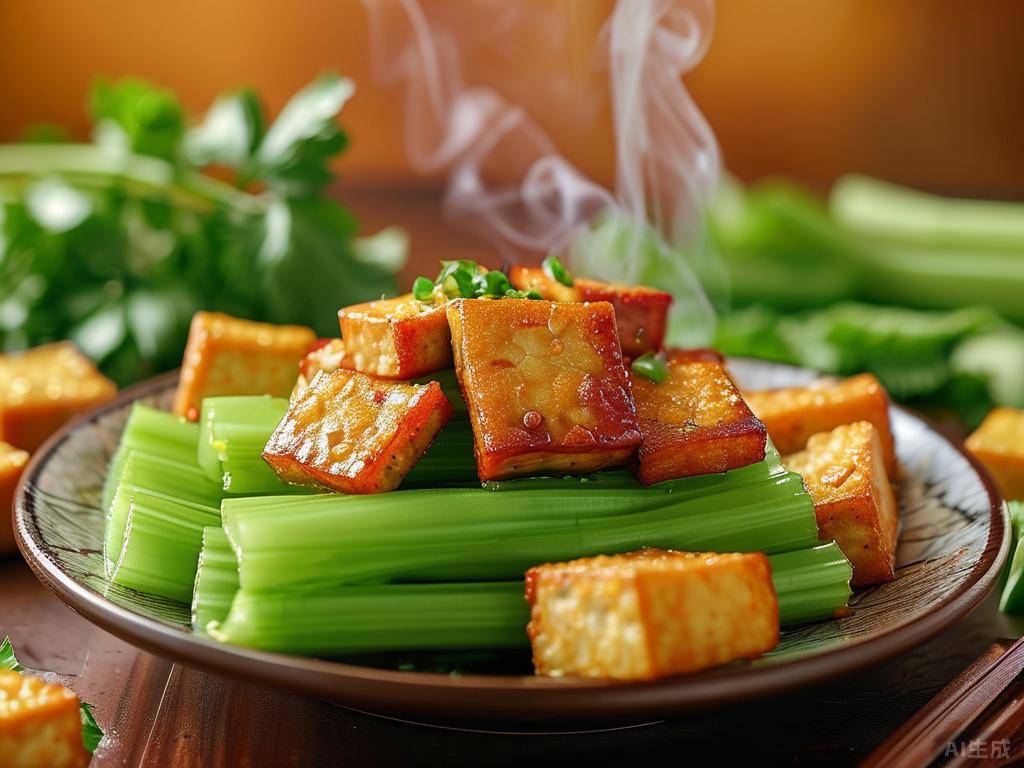 春季养生佳肴：芹菜炒香干的健康益处与烹饪技巧